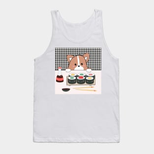 Sushi corgie Tank Top